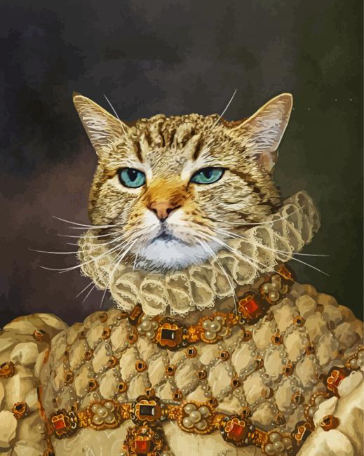 Aesthetic Victorian Cat Diamond Painting 